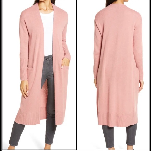 NWT CHELSEA & VIOLET Blush Pink Alpaca Long Sweater - Picture 3 of 11